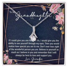 sentimental to my granddaughter gift from grandpa - alluring beauty gold necklace - Meaningful Cards