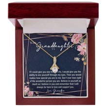 sentimental to my granddaughter gift from grandpa - alluring beauty gold necklace - Meaningful Cards