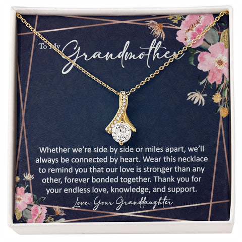 sentimental to my grandmother gift from granddaughter - alluring beauty gold necklace - Meaningful Cards