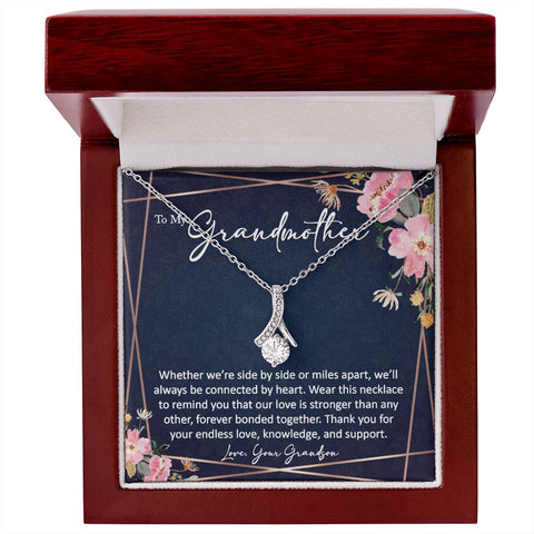 sentimental to my grandmother gift from grandson - alluring beauty gold necklace - Meaningful Cards