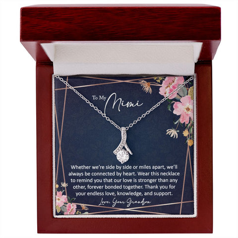 sentimental to my mimi gift from grandson - alluring beauty gold necklace - Meaningful Cards