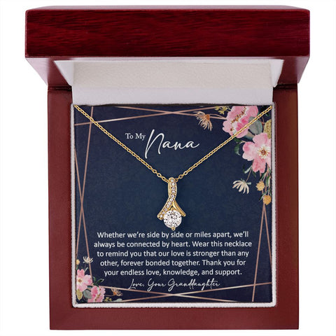 sentimental to my nana gift from granddaughter - alluring beauty gold necklace - Meaningful Cards