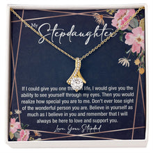 sentimental to my stepdaughter gift from stepdad - alluring beauty gold necklace - Meaningful Cards