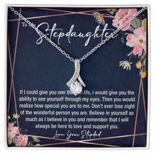 sentimental to my stepdaughter gift from stepdad - alluring beauty gold necklace - Meaningful Cards