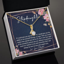 sentimental to my stepdaughter gift from stepdad - alluring beauty gold necklace - Meaningful Cards