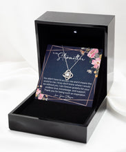 Sentimental to my stepmother gift from stepson sterling silver love knot necklace - Meaningful Cards