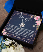 Sentimental to our daughter gift from mom & dad, sterling silver love knot necklace - Meaningful Cards