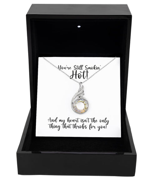 Sterling silver anniversary pendant necklace gift for wife girlfriend birthday jewelry for her - Meaningful Cards