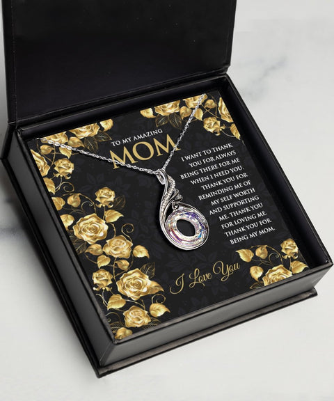 Thank You Mom - Silver Rising Phoenix necklace - Meaningful Cards