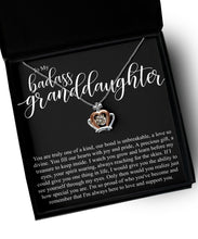 To My Badass Granddaughter - Luxe Crown Necklace Gift Set - Meaningful Cards