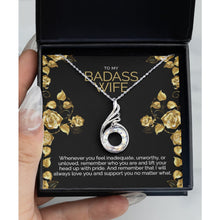 Badass Wife Rising Phoenix Silver Necklace - Meaningful Cards