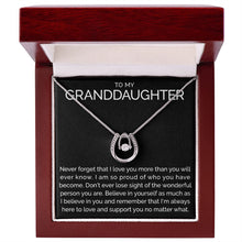 To my granddaughter wishbone dancing cz necklace - Meaningful Cards