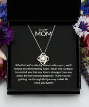 To my mom sterling silver love knot necklace - Meaningful Cards