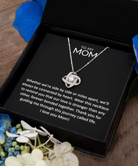 To my mom sterling silver love knot necklace - Meaningful Cards