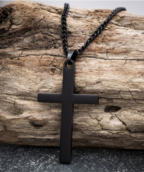 To my nephew black cross necklace unique gift for nephew, thoughtful gift for nephew - Meaningful Cards