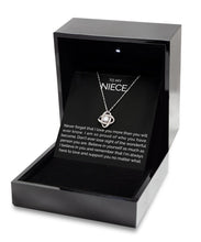 To my niece sterling silver love knot necklace - Meaningful Cards