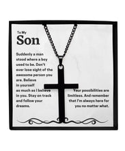 to my son black cross - Meaningful Cards