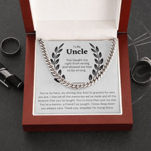 To My Uncle Cuban Chain Necklace for Him, Thoughtful Birthday Gifts for Men, Best Jewelry for Men, Sentimental Gift for Uncle - Meaningful Cards