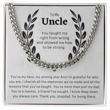 To My Uncle Cuban Chain Necklace for Him, Thoughtful Birthday Gifts for Men, Best Jewelry for Men, Sentimental Gift for Uncle - Meaningful Cards